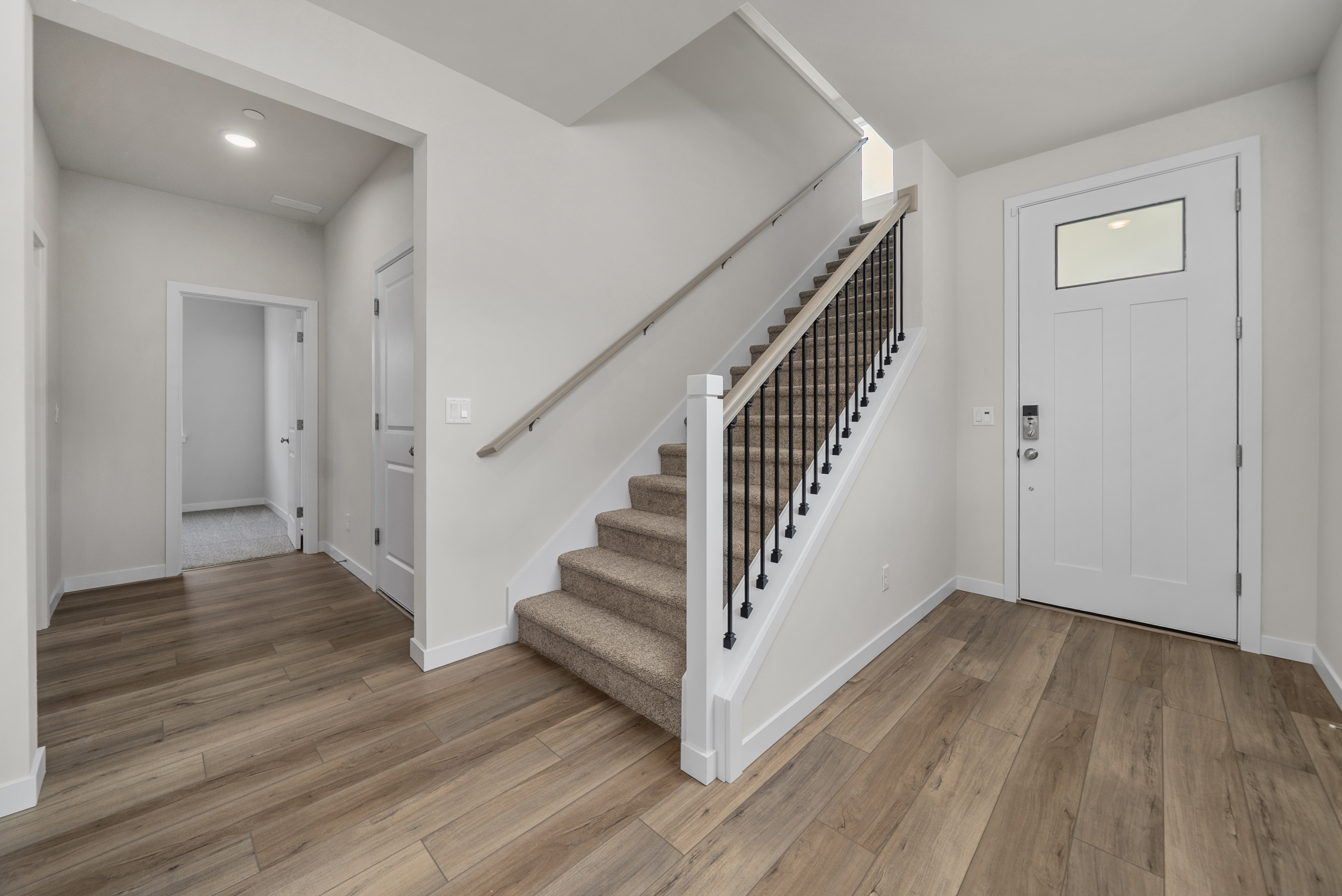 A staircase in a house.