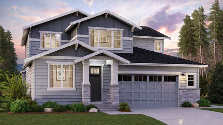 A house with a large front yard.