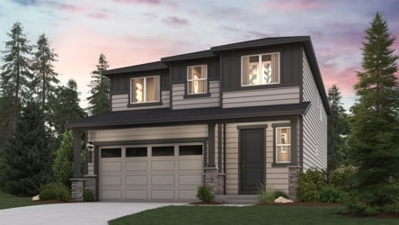 A house with a garage.