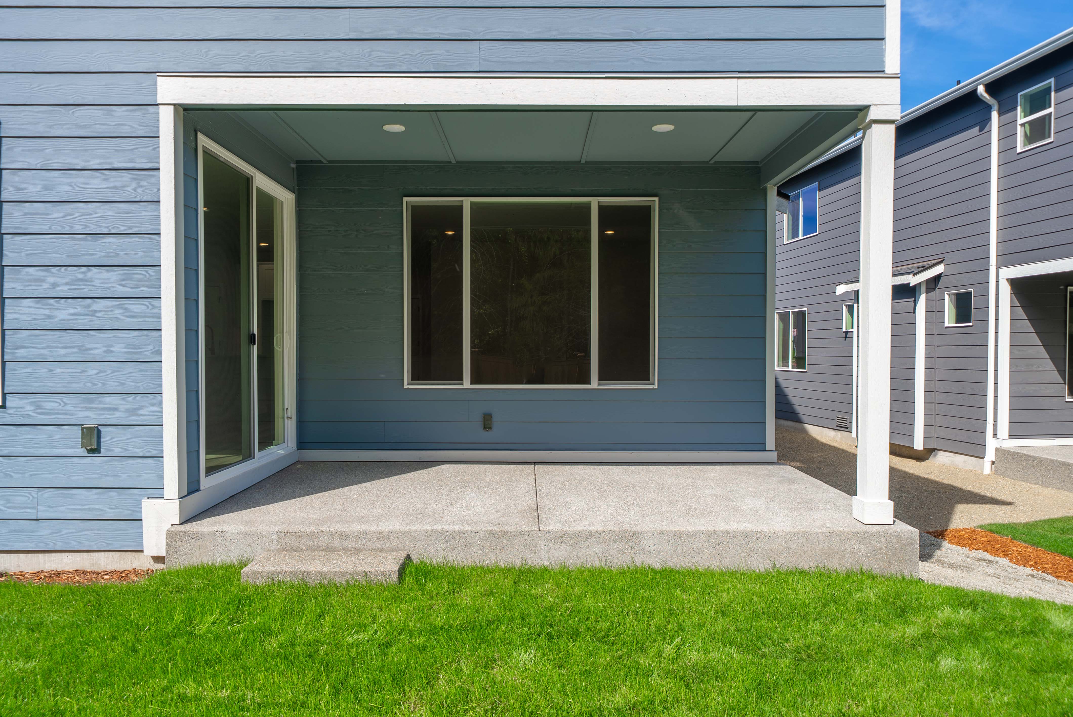 A house with a garage.