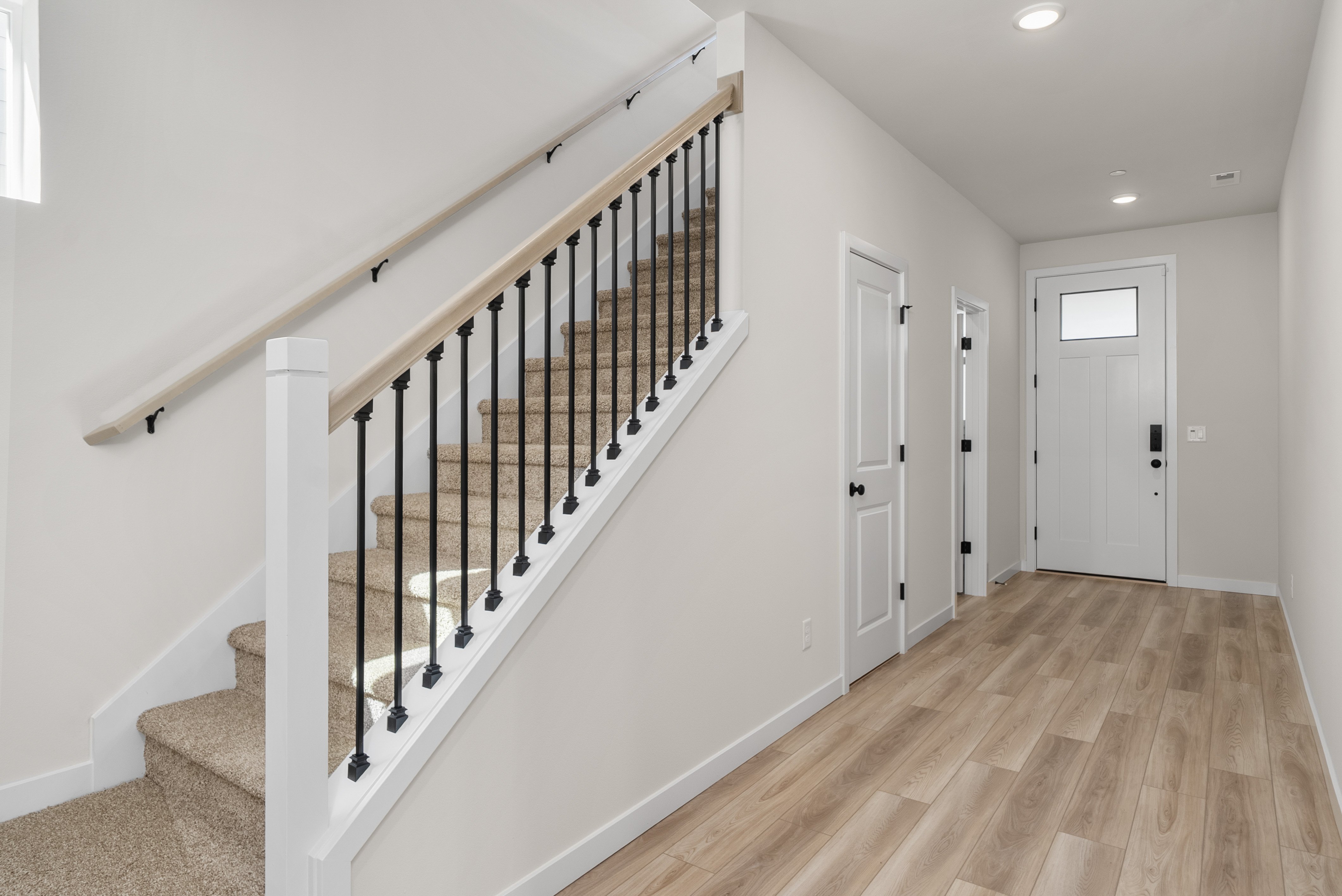 A staircase in a house.