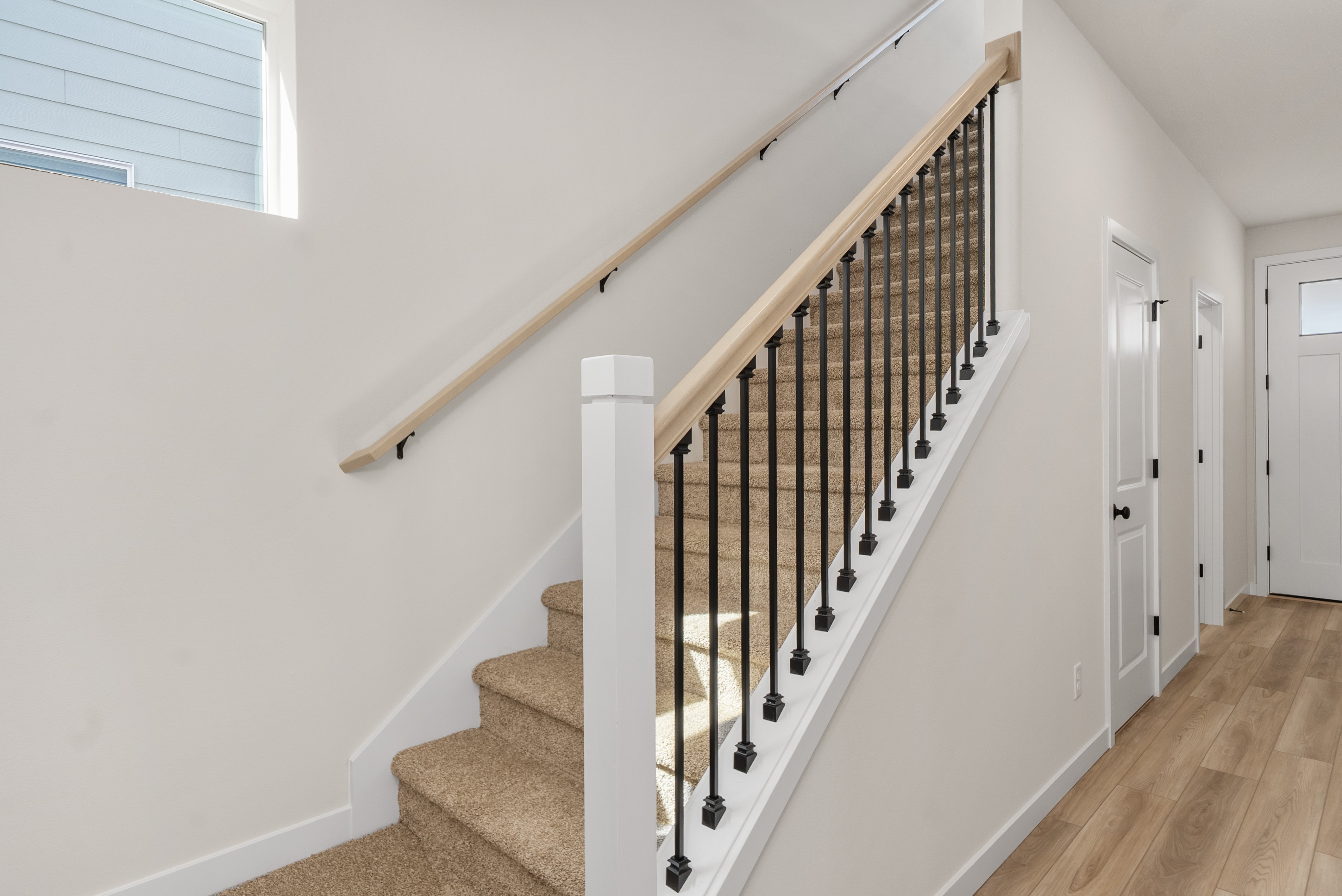 A staircase in a house.