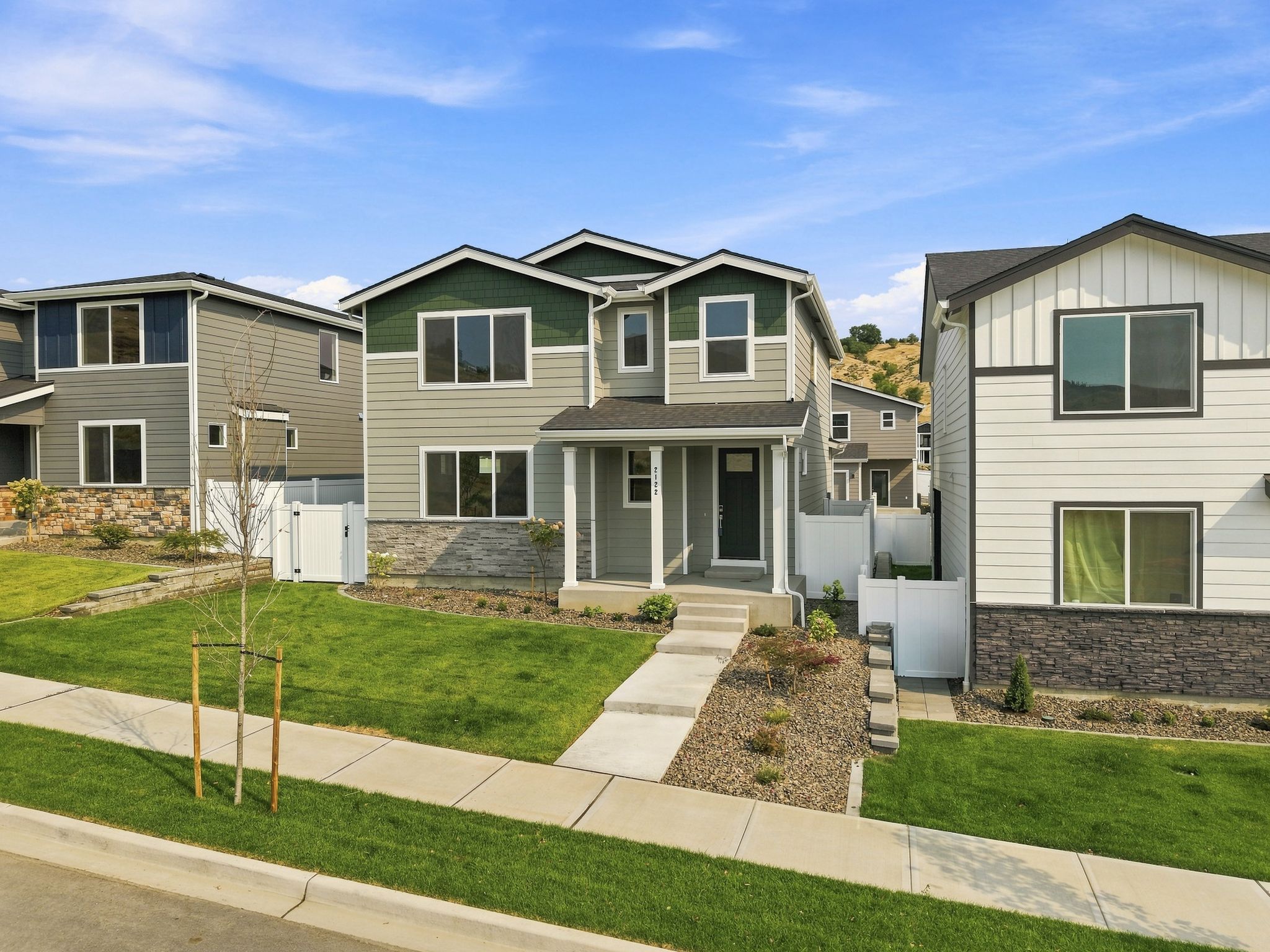 A row of houses.