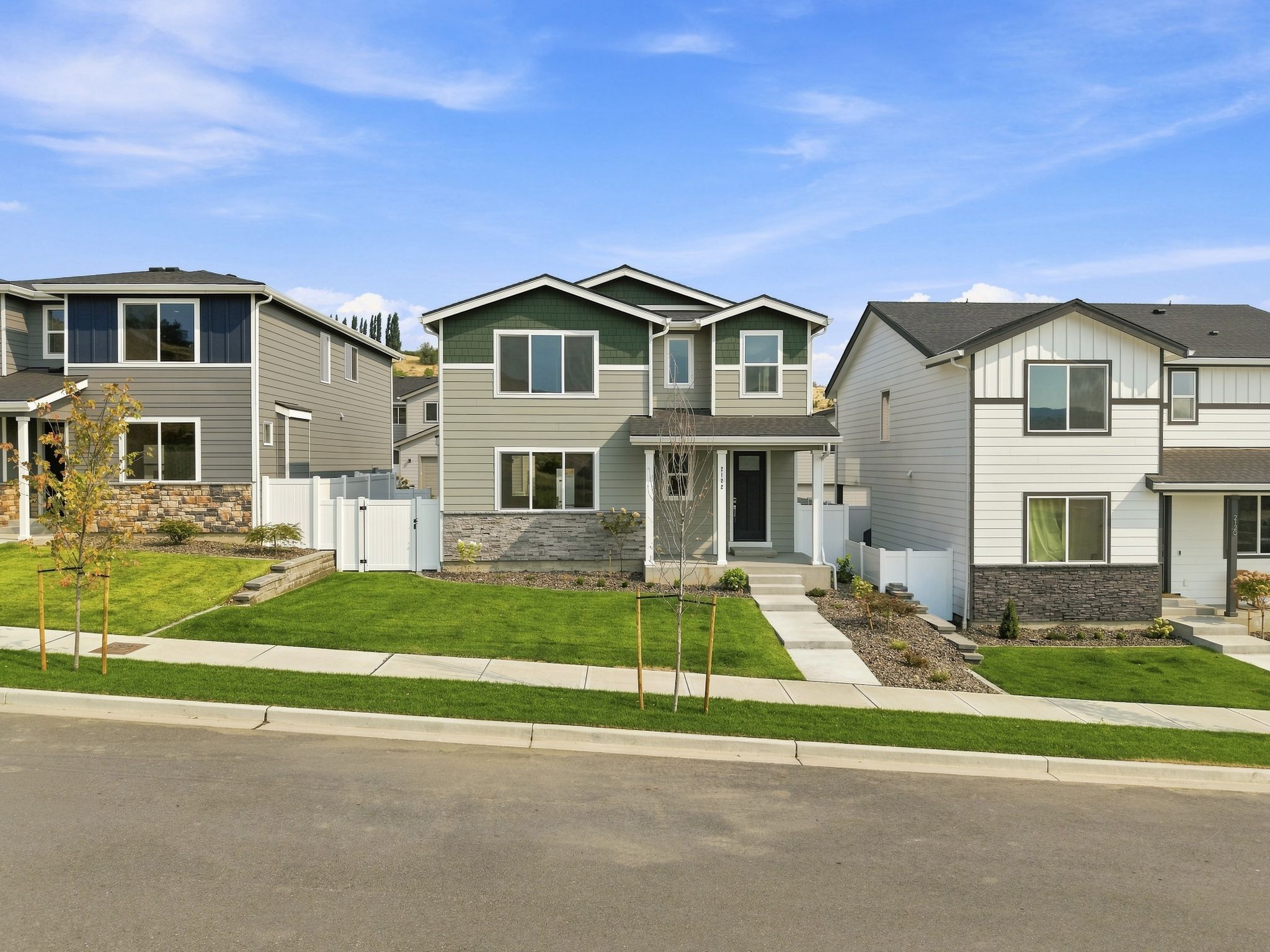 A row of houses.