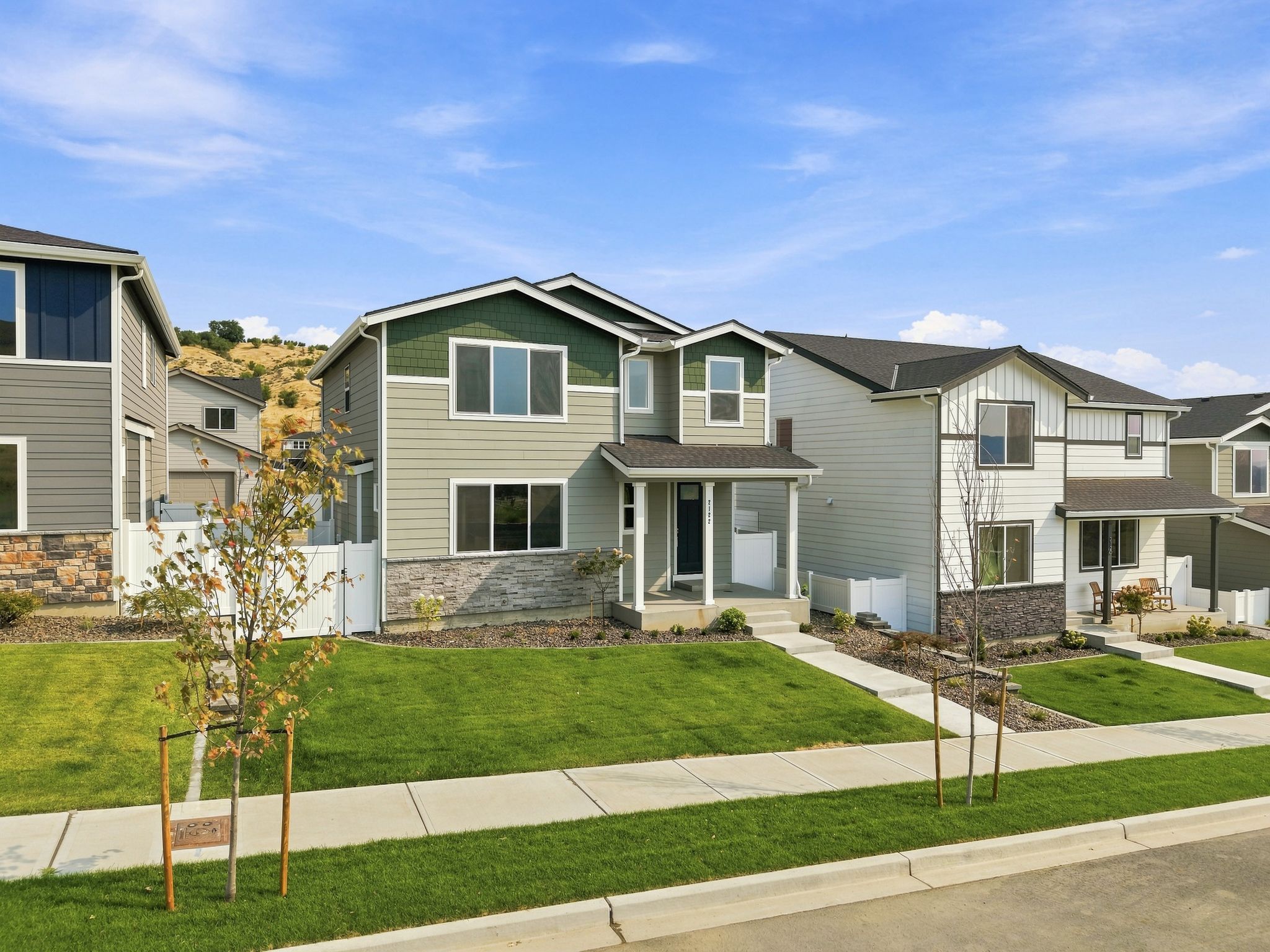 A row of houses.