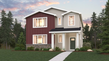 A house with a driveway.