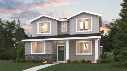 A house with a driveway.