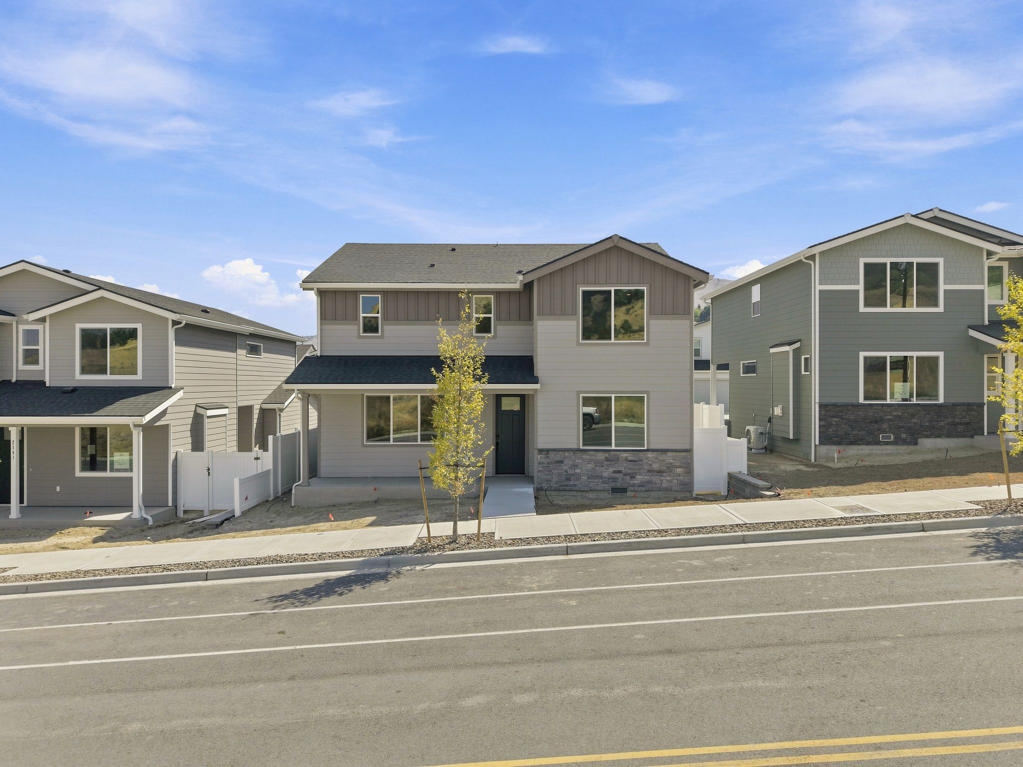 A row of houses.