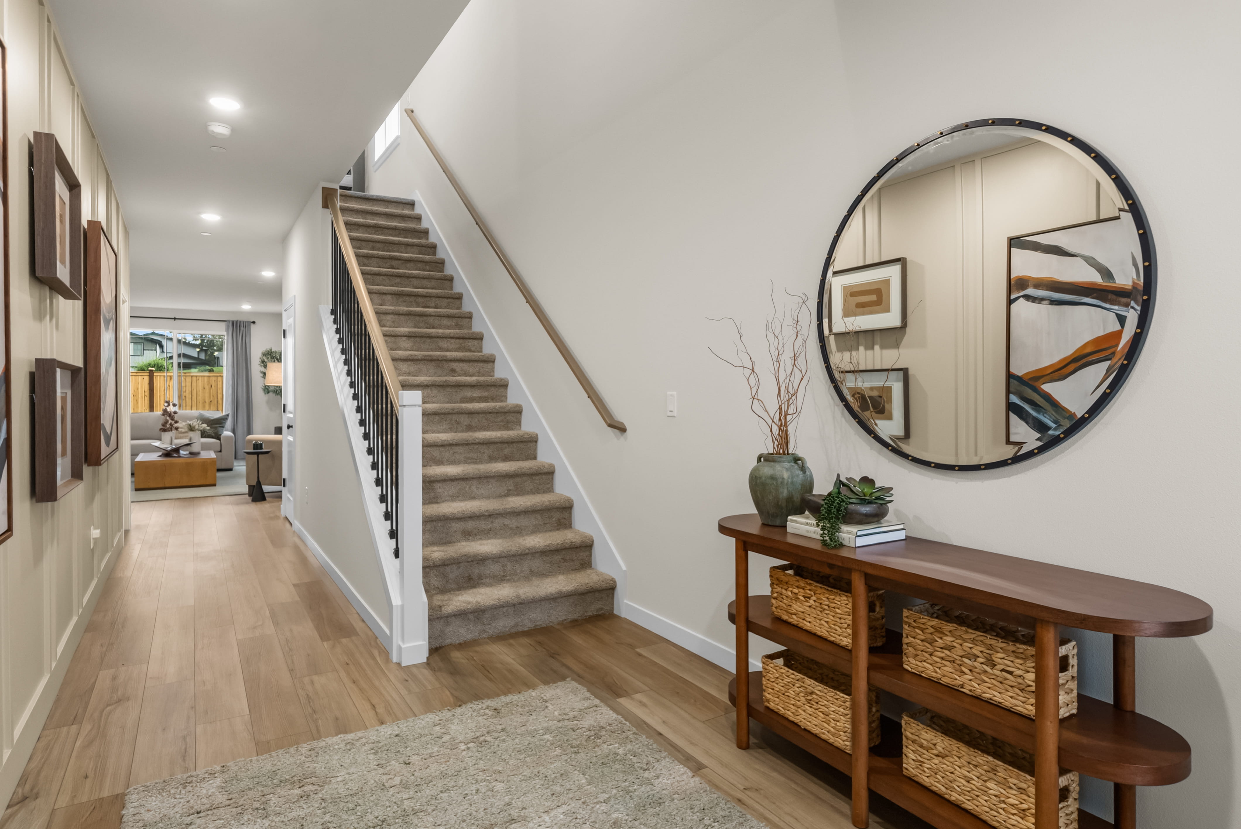 A staircase in a house.