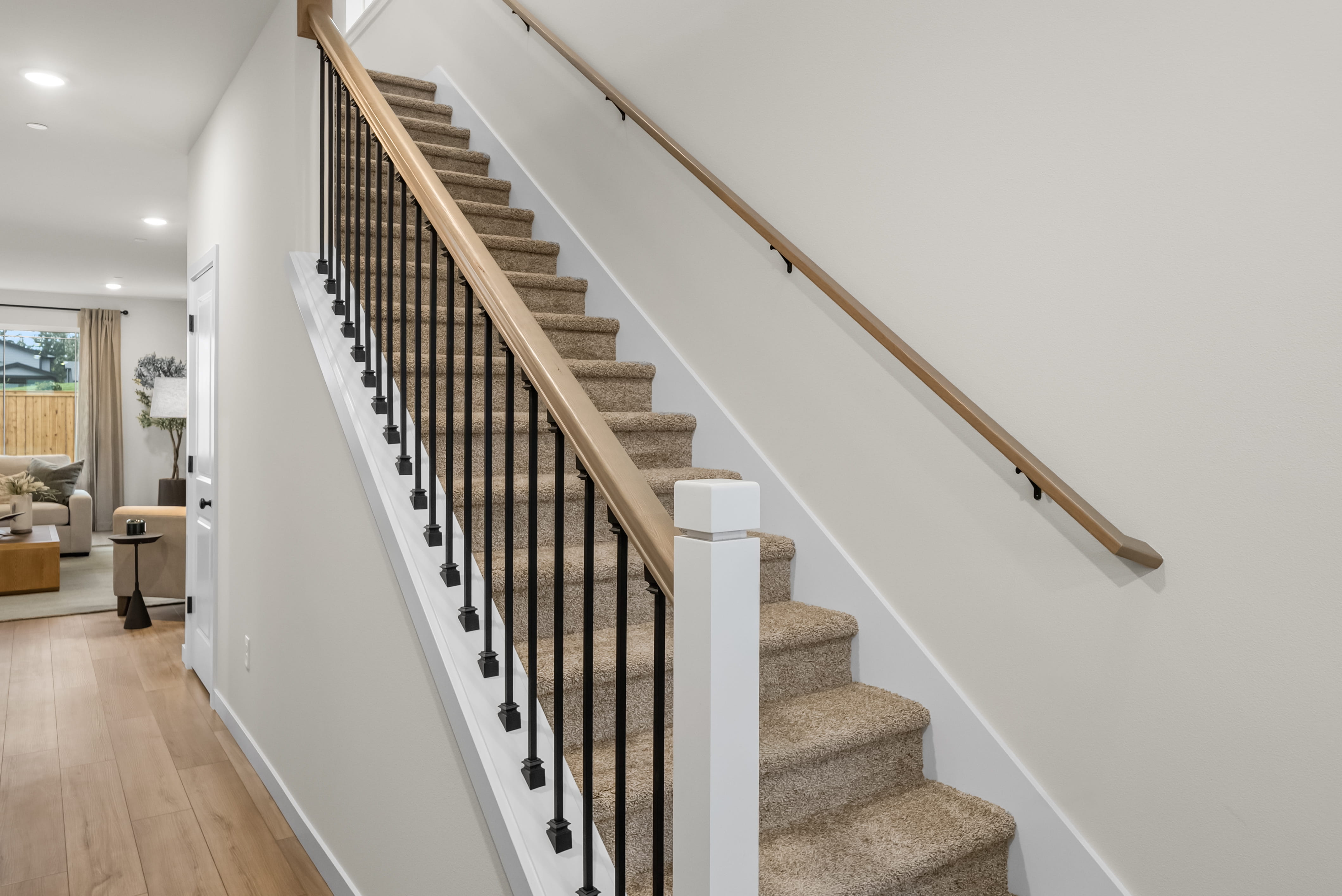 A staircase in a house.