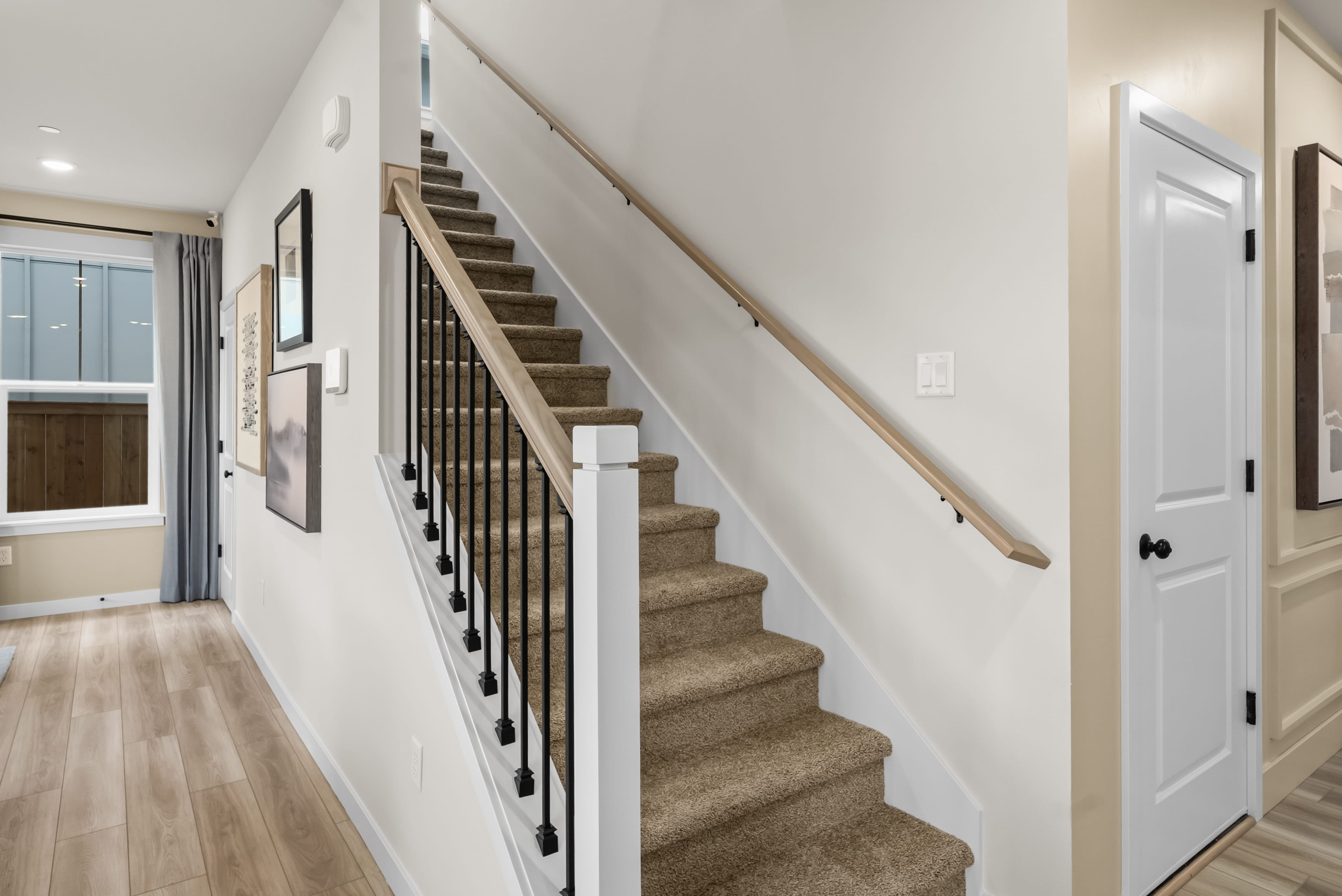 A staircase in a house.