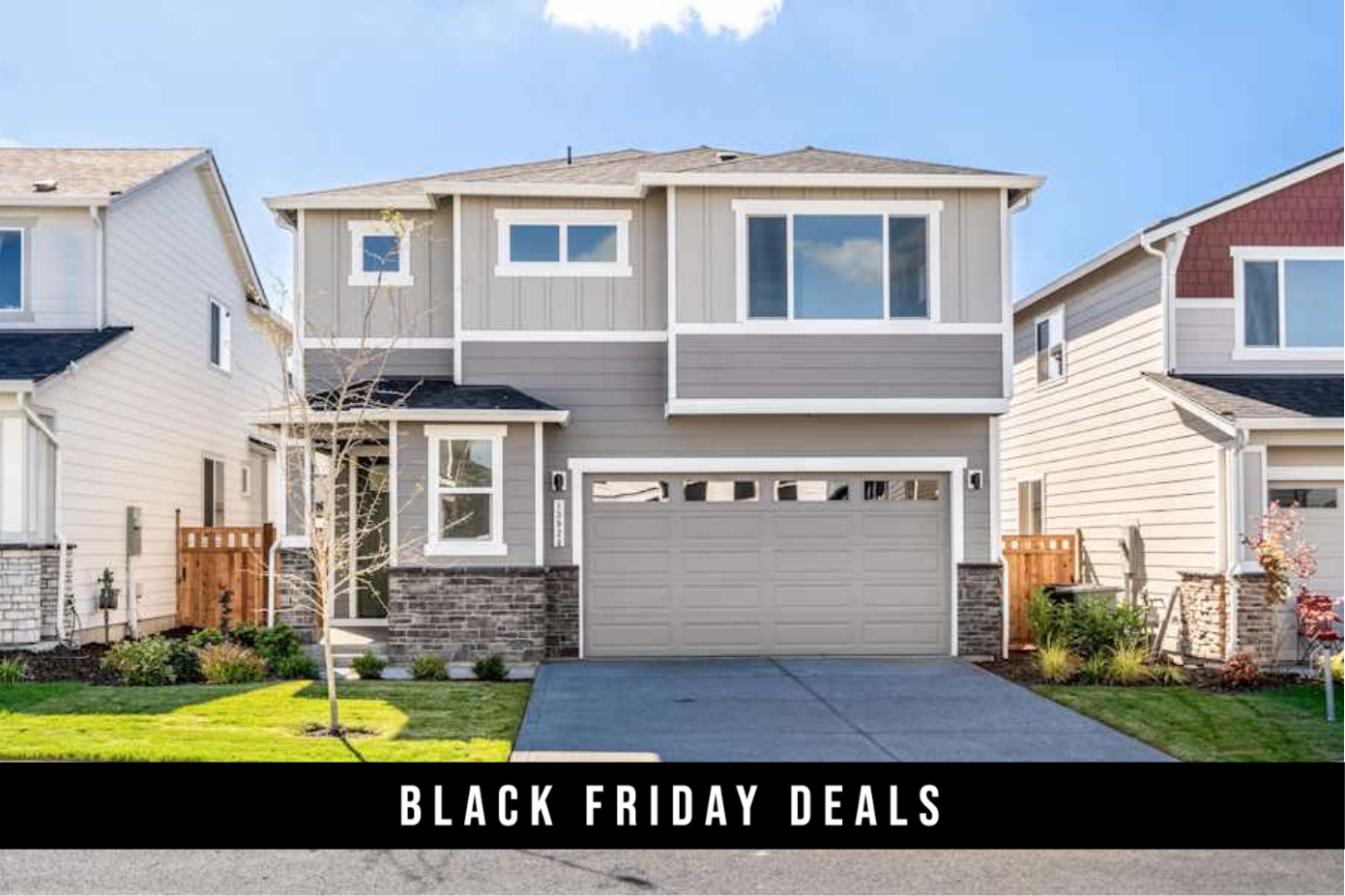 A house with a garage.