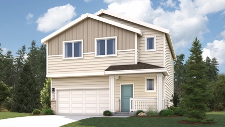 A house with a garage.