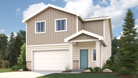 A house with a garage.