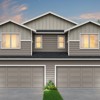 The PARKER Elevation A - 2 Bay Garage at Long Lake Crossing SFA