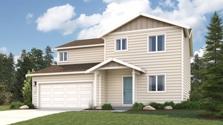 A house with a garage.