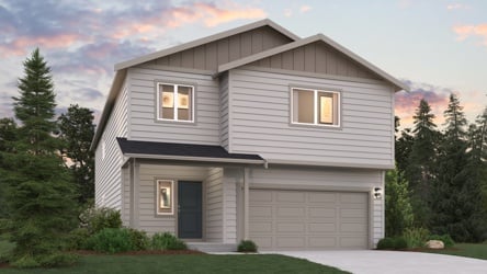 A house with a garage.