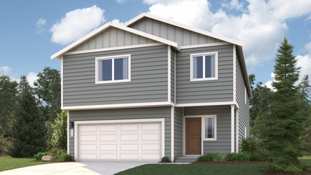 A house with a garage.