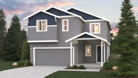 A house with a garage.