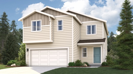 A house with a garage.