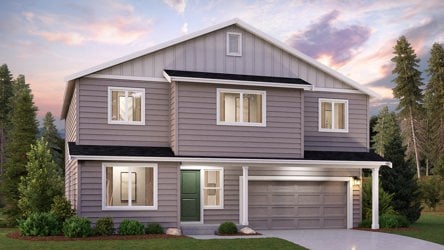 A house with a garage.
