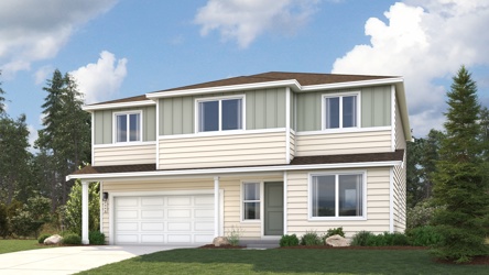 A house with a garage.