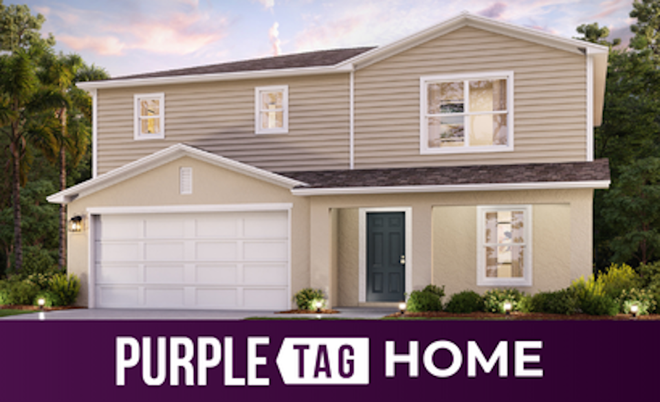 A house with a garage.