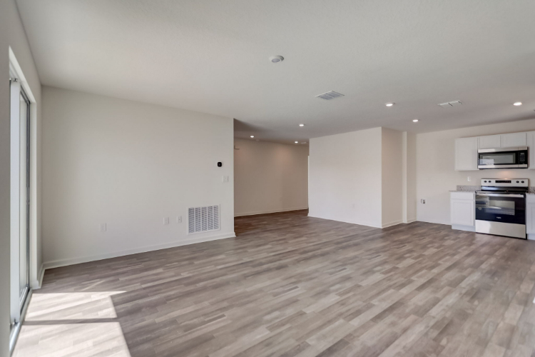 A large empty kitchen.