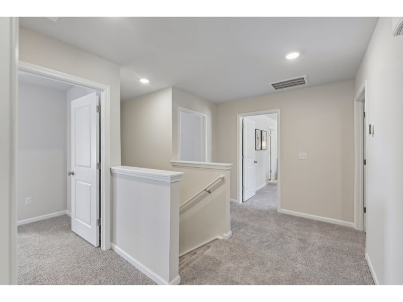 A room with white doors.