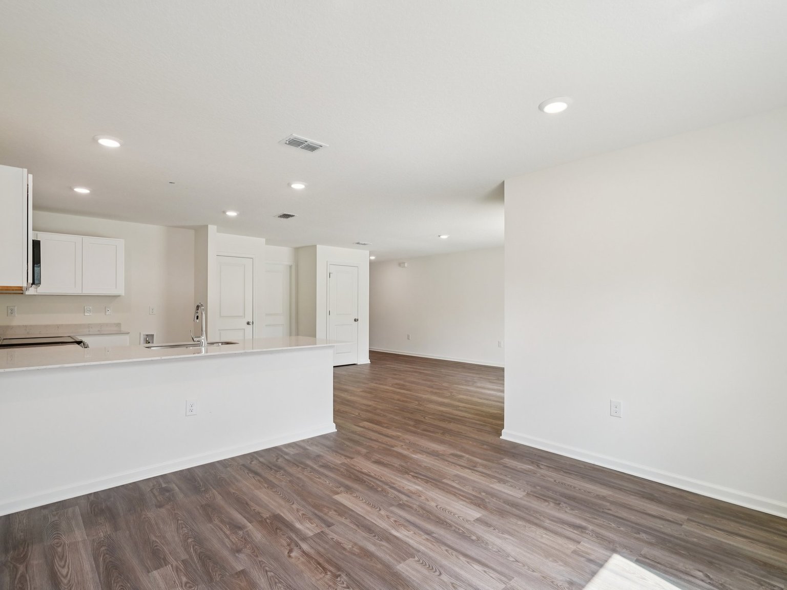 A large empty kitchen.