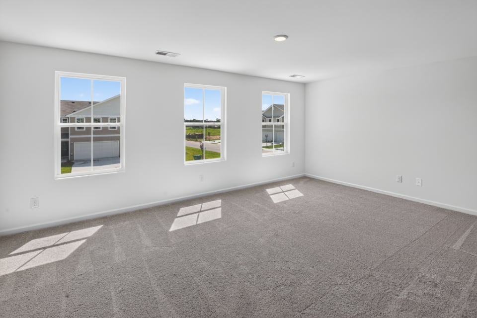 A room with windows.