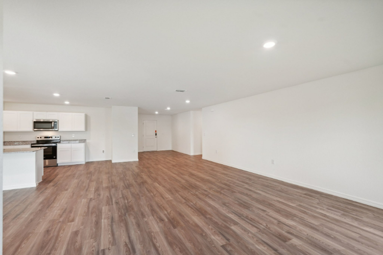 A large empty kitchen.