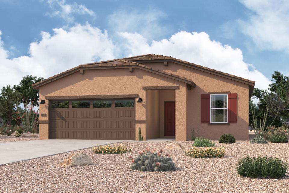 A house with a garage.