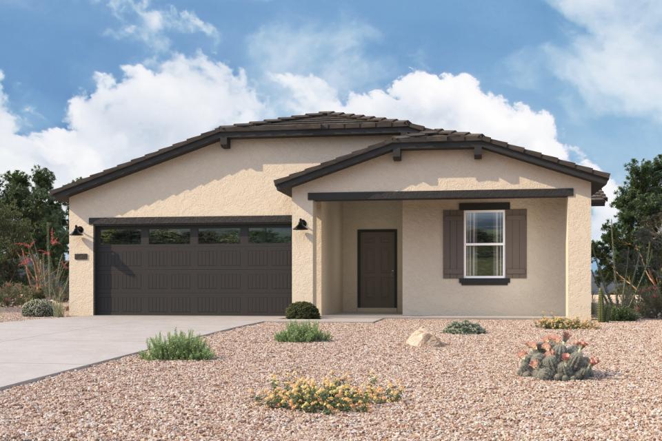 A house with a garage.