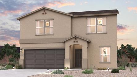 A house with a garage.