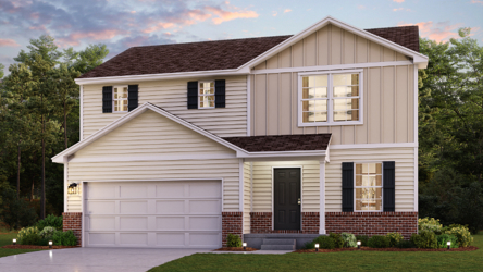 A house with a garage.