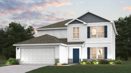 A house with a garage.