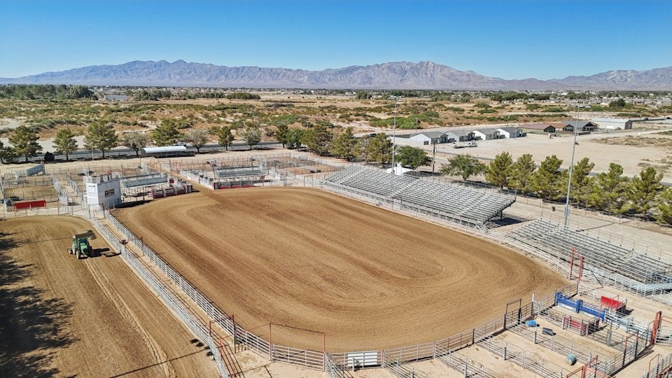 A construction site with a crane.