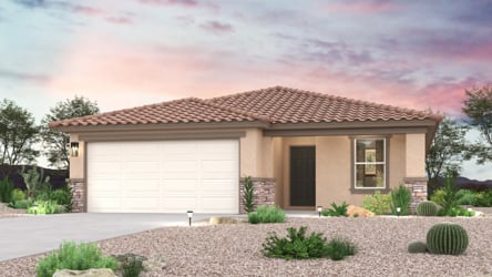 A house with a garage.