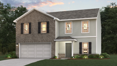 A house with a garage.