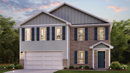A house with a garage.