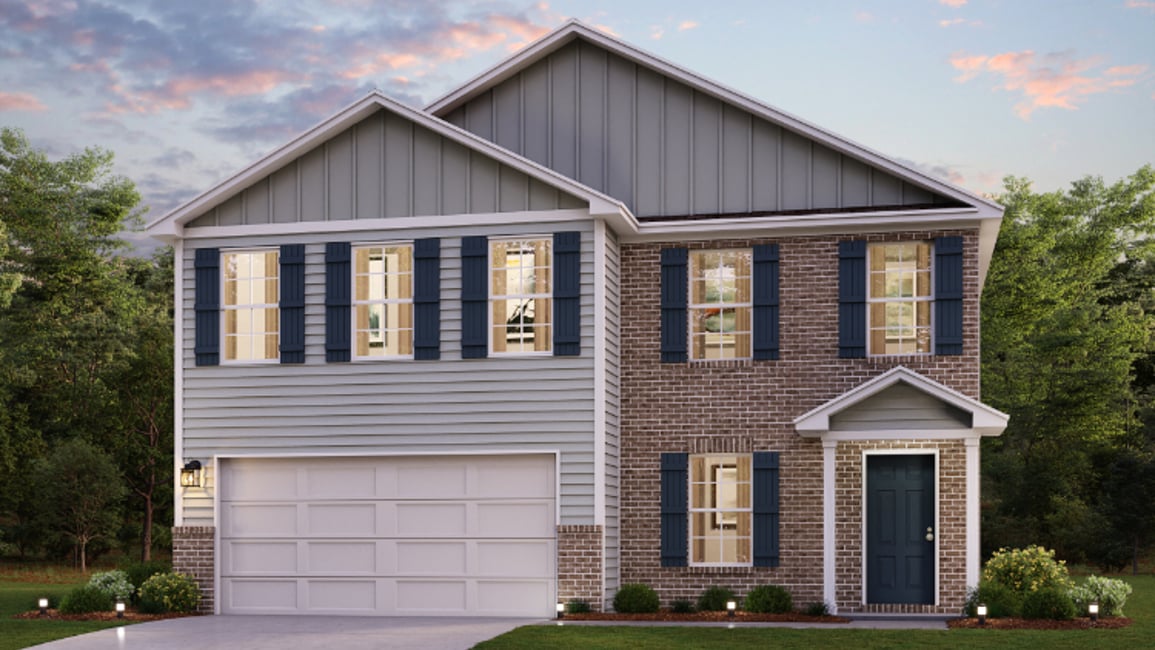 A house with a garage.