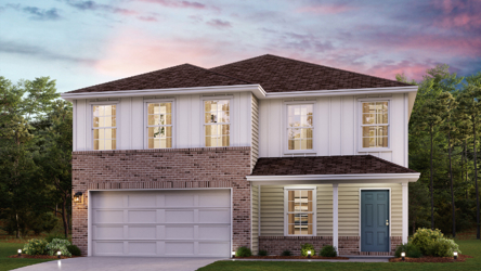 A house with a garage.