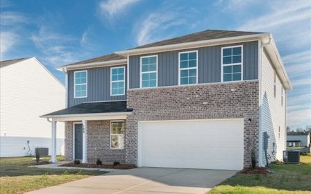 A house with a garage.