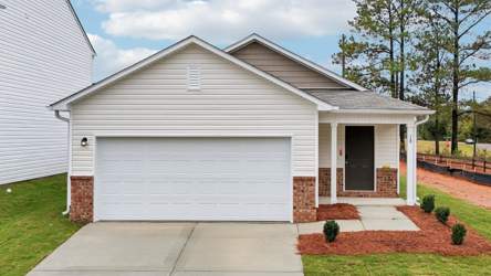 A house with a garage.