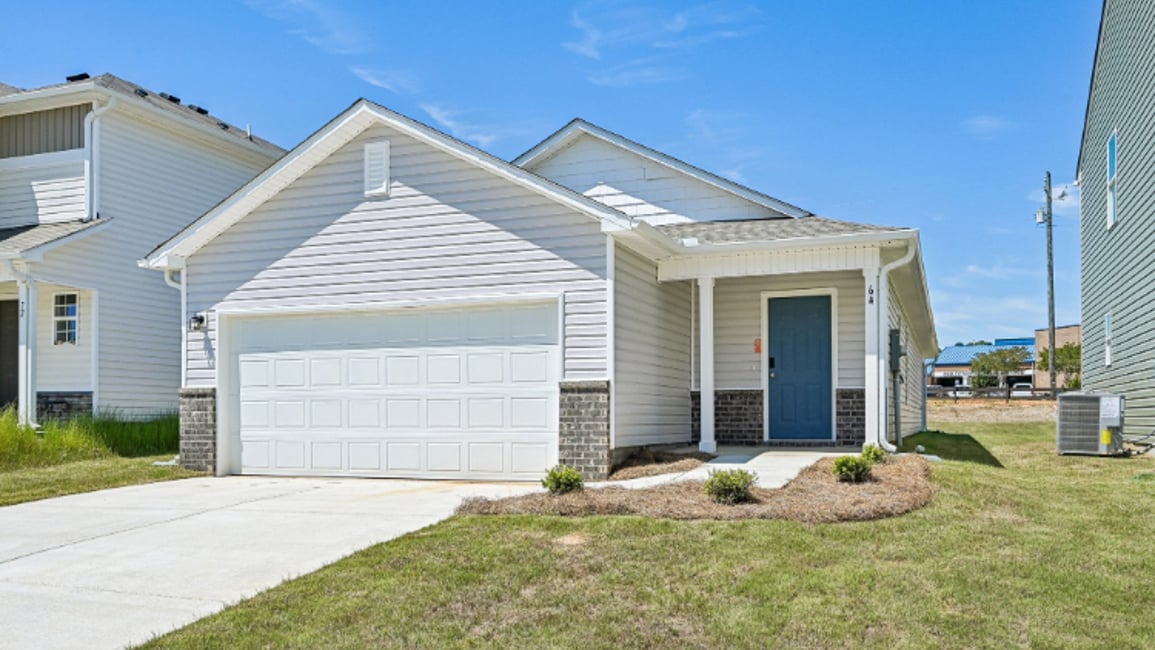 A house with a garage.