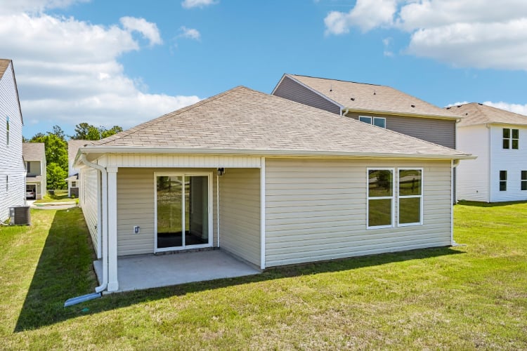 A house with a garage.