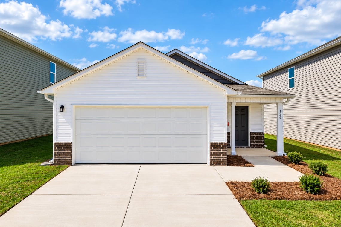 A garage with a garage.