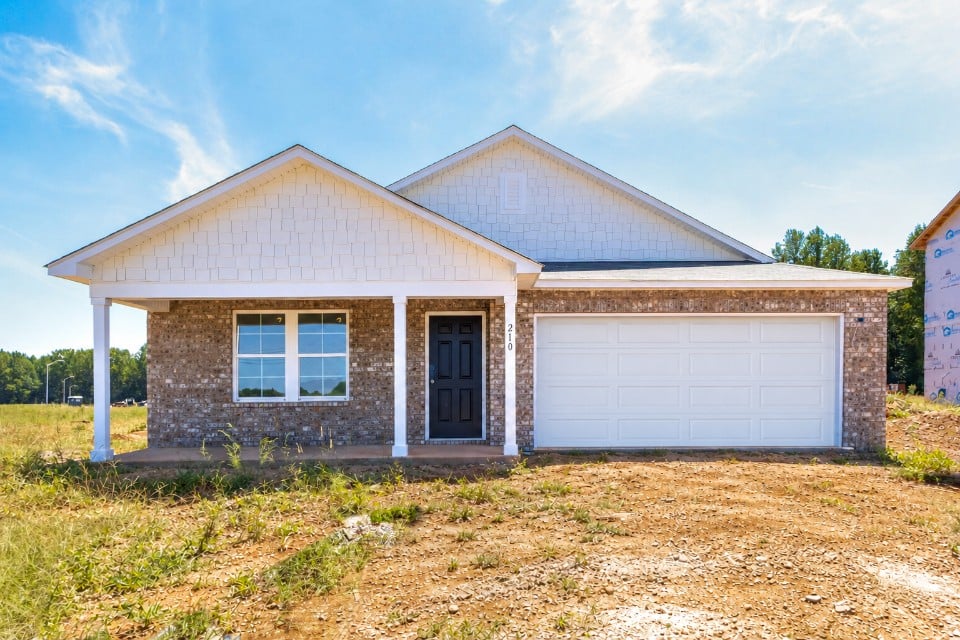 A house with a garage.