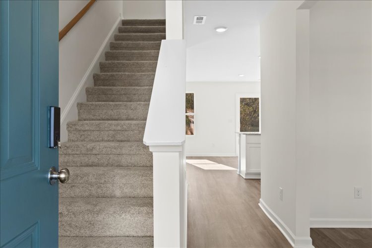 A staircase in a house.